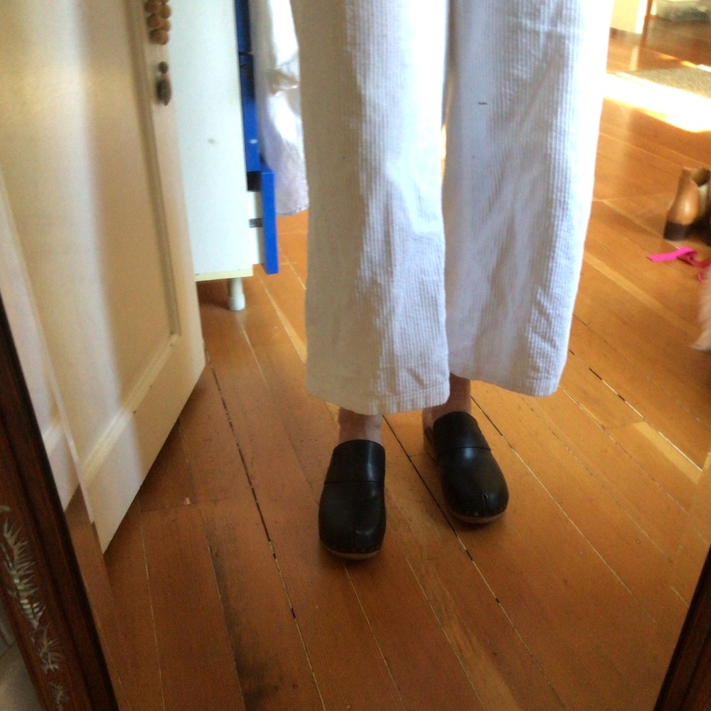 Zara leather clogs